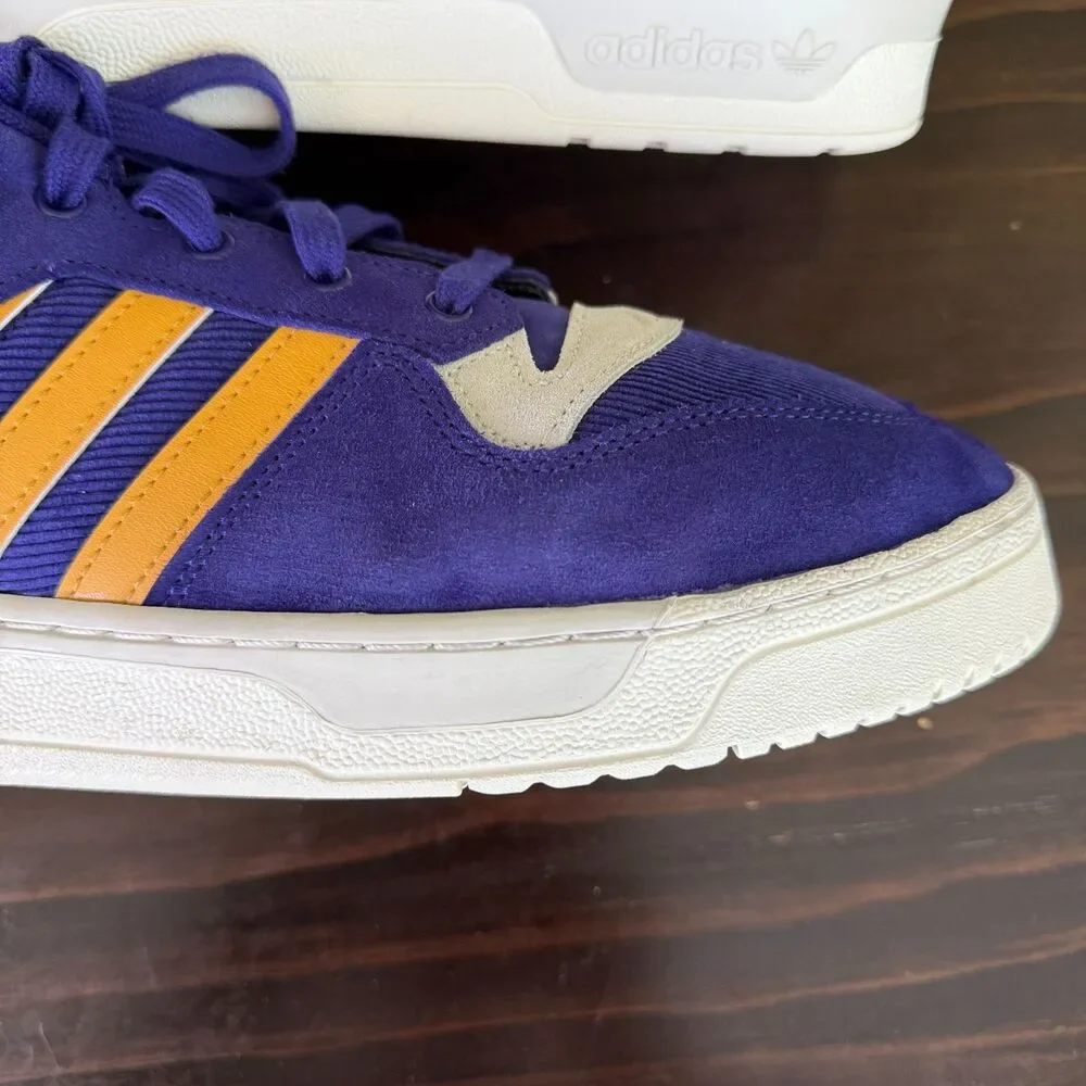 adidas Rivalry Low Collegiate Purple Preloved Yellow ID8387 Size 12.5
